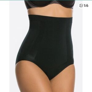 SPANX Brief Oncore Tummy Control High Waist Slimming Shapewear Black Size 1X